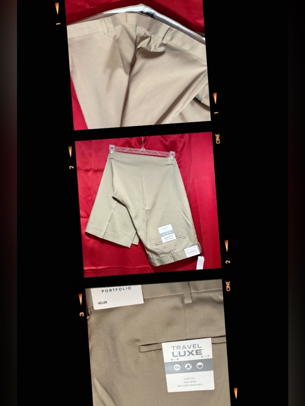 Perry Ellis Flat-Front Tan Men’s‎ Dress Pants #1850